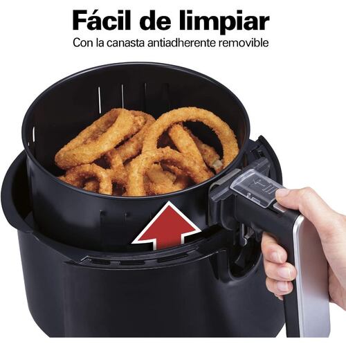 Freidora Hamilton Beach de aire control digital  2.5 Lt Color Negro 35050