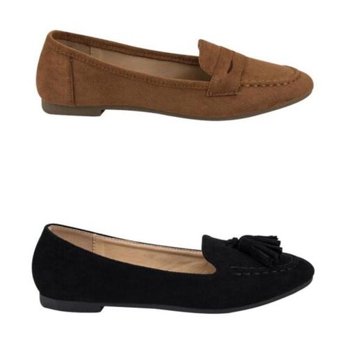 Kit De 2 Pares De Balerina Para Mujer Casual Negro/ Café 551