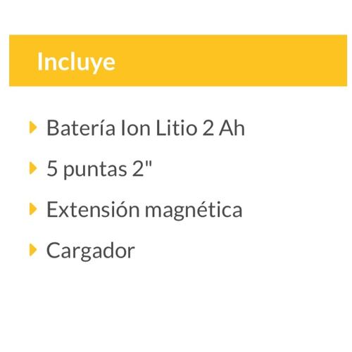 Rotomartillo de 1/2 Pretul Inalámbrico de Batería de Ion Litio de 20v ROTI-20P2 perfora Concreto Metal Madera desatornillador Taladro con Luz Led
