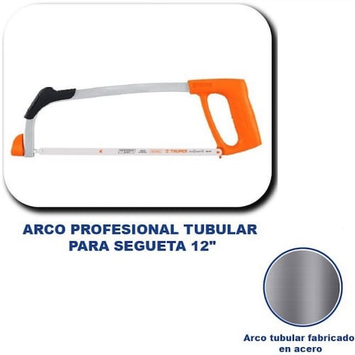 Arco Profesional  Tubular 12 "  Ajustable de Solera de Acero Niquelado incluida de 30 cm ATT-12 TRUPER 