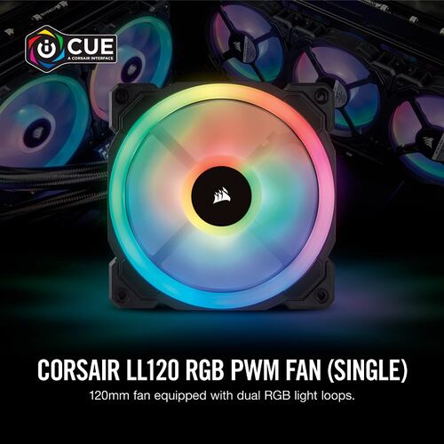 Ventilador Corsair 120mm LL120 Led RGB Doble Bucle PWM CO-9050091-WW