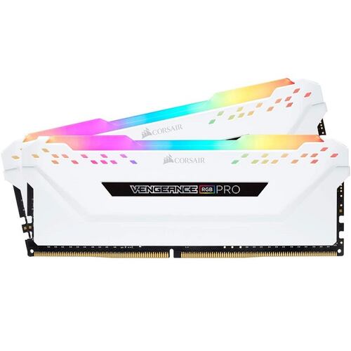 Memorias Ram DDR4 Corsair Vengeance RGB PRO 3000MHz 16GB PC4-24000 Kit 2x8 Blancas CMW16GX4M2C3000C15W