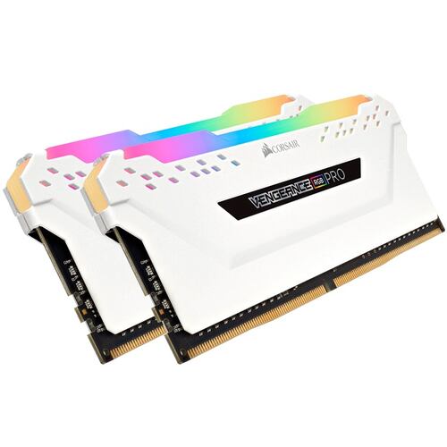 Memorias Ram DDR4 Corsair Vengeance RGB PRO 3000MHz 16GB PC4-24000 Kit 2x8 Blancas CMW16GX4M2C3000C15W