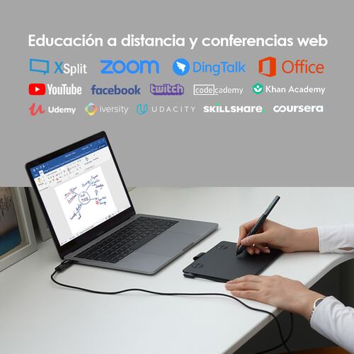 Tableta Digitalizadora Diseño Dibujo 6x4 pulgadas Parblo A640 V2 Negra .