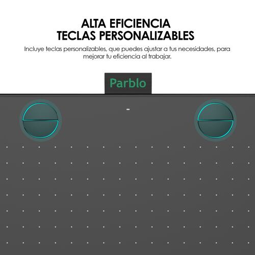 Tableta Digitalizadora Diseño Dibujo 6x4 pulgadas Parblo A640 V2 Negra .