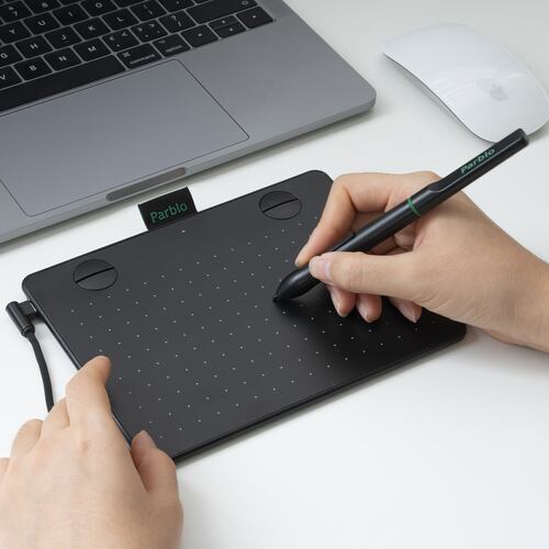 Tableta Digitalizadora Diseño Dibujo 6x4 pulgadas Parblo A640 V2 Negra .