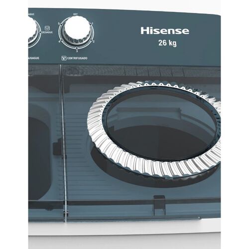 Lavadora Hisense 26kg semiautomática carga superior WSA2601PX