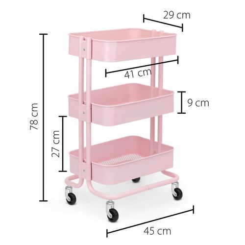 Carrito Organizador de Servicio y Almacenamiento Multiusos
