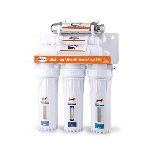 FILTRO PURIFICADOR DE AGUA CON ULTRAFILTRACIÓN EVANS DE 6 ETAPAS CON LAMPARA UV..