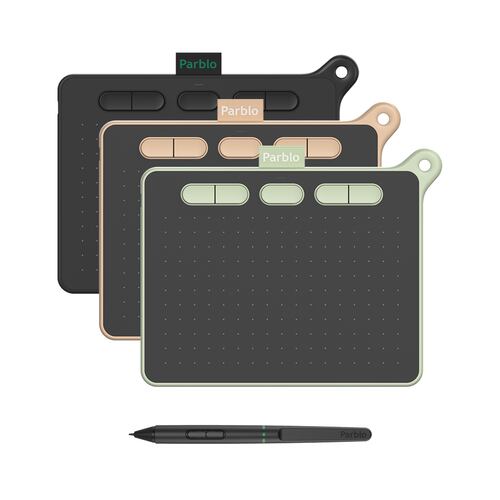 Tableta Digitalizadora Parblo Ninos S Dibujo 6 x 4 pulgadas Verde