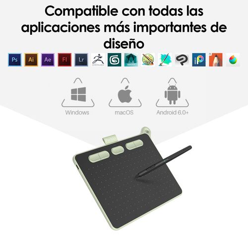 Tableta Digitalizadora Parblo Ninos S Dibujo 6 x 4 pulgadas Verde