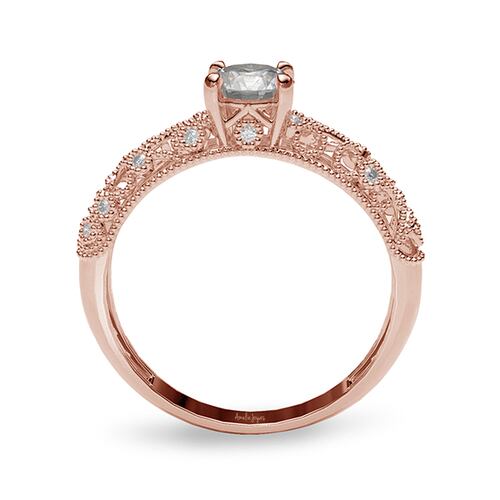 Anillo de compromiso en Oro Rosa de 14K Amelie Joyas