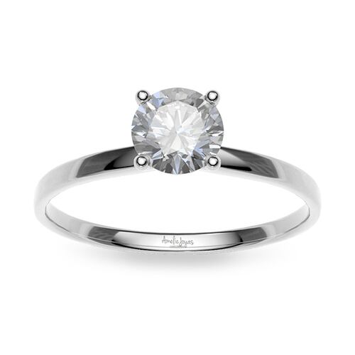 Anillo de compromiso en Oro Blanco de 10K Amelie Joyas