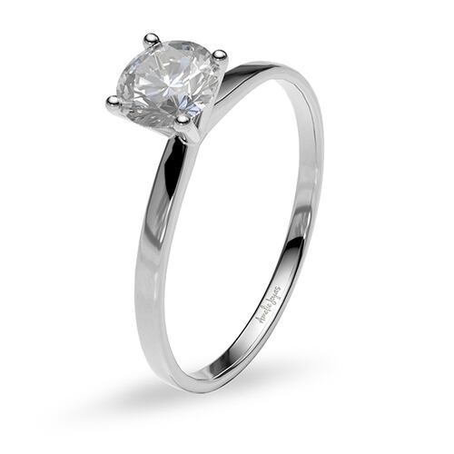 Anillo de compromiso en Oro Blanco de 10K Amelie Joyas
