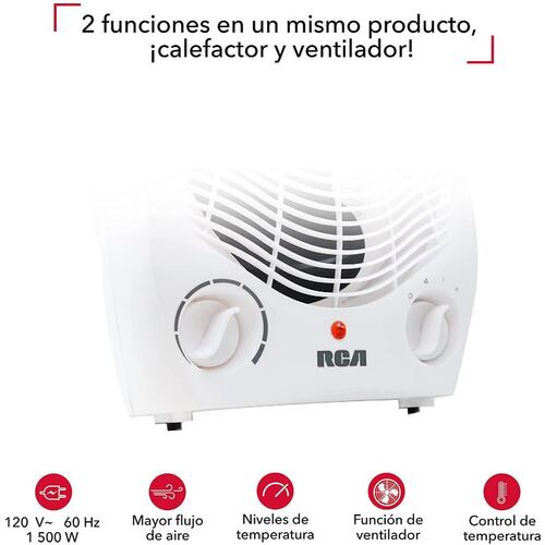 Calefactor eléctrico Blanco RCA RC-A01 