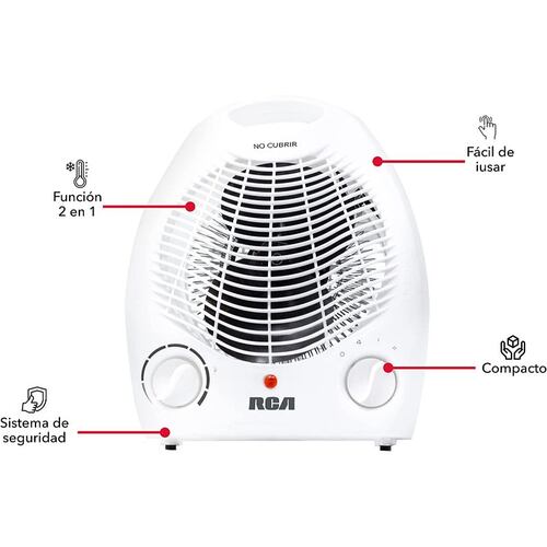 Calefactor eléctrico Blanco RCA RC-A01 