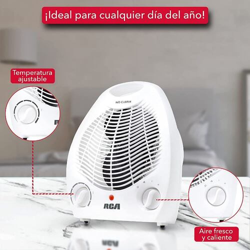 Calefactor eléctrico Blanco RCA RC-A01 
