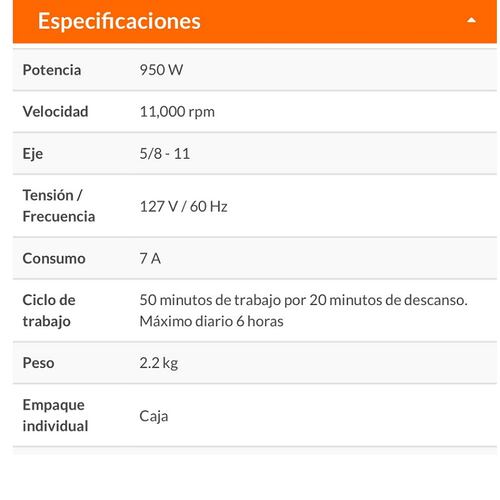 ESMERILADORA ANGULAR DE 4 1/2 CALIDAD INDUSTRIAL USO RUDO Y CONTINUO DE 950W TRUPER ESMA-4590N CORTAR DESBASTAR CORTADORA PULIDORA