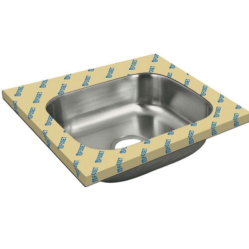 Tarja de empotrar para Cocina-Casa -Hogar 48 x 48 cm,de acero Inoxidable para Contracanasta de 3 1/2"TA-48B  Basic