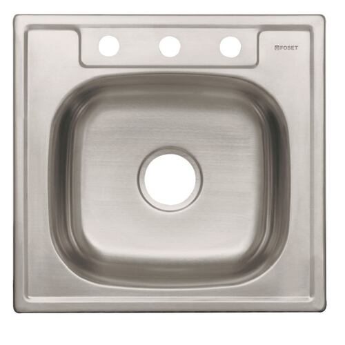 Tarja de empotrar 50 x 53 cm para Regadero para Cocina-Casa -Hogar de acero inoxidable 304  TA-553 Foset ara mayor durabilidad 