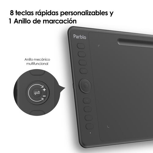 Tableta Digitalizadora Dibujo Parblo Intangbo M 10x6 pulgadas