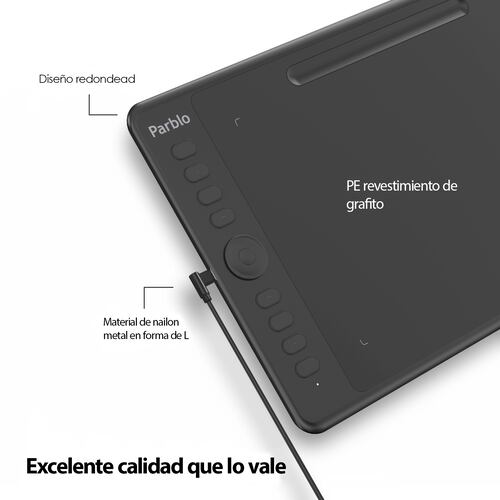 Tableta Digitalizadora Dibujo Parblo Intangbo M 10x6 pulgadas