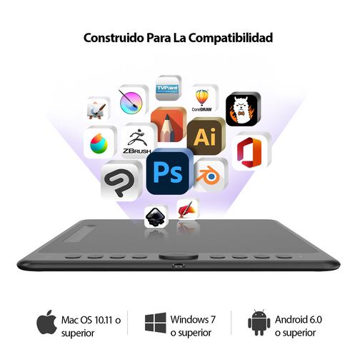 Tableta Digitalizadora Dibujo Parblo Intangbo M 10x6 pulgadas
