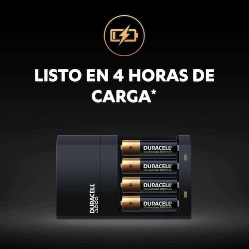 Kit Duracell Recarable Cargador + 6 pilas AA + 2 pilas AAA