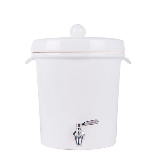 Ecofiltro Purificador Dispensador y Filtro de Agua Cerámica Mediano (8 L) Blanco solido.