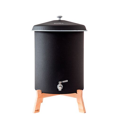 Ecofiltro Purificador Dispensador y Filtro de Agua Peltre Grande (27 L) Llave de Acero Negro