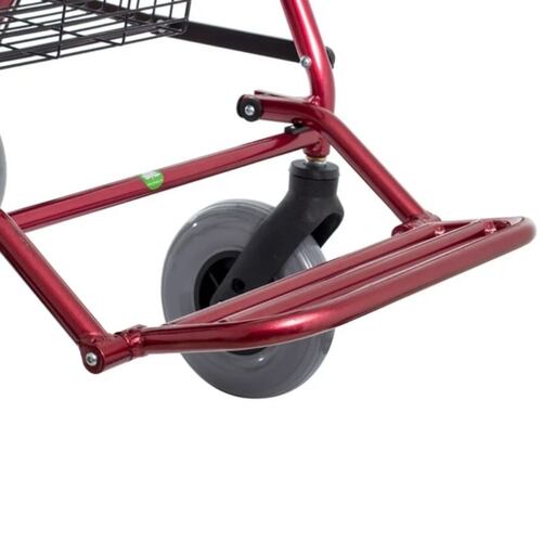 Andadera Ortopedica De Aluminio Hibrida Y Silla De Ruedas Ligera Roja