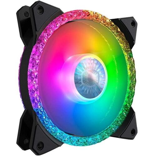 3 Ventiladores Cooler Master 120mm MasterFan MF120 PRISMATIC RGB Controlador MFY-B2DN-203PA-R1