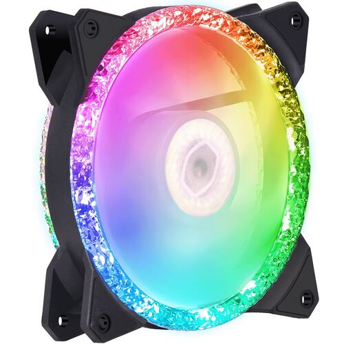 3 Ventiladores Cooler Master 120mm MasterFan MF120 PRISMATIC RGB Controlador MFY-B2DN-203PA-R1
