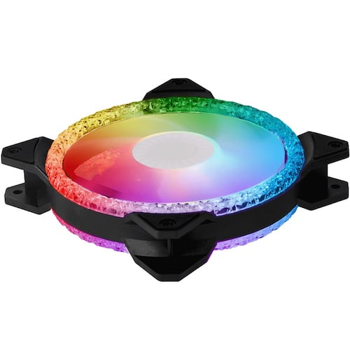 3 Ventiladores Cooler Master 120mm MasterFan MF120 PRISMATIC RGB Controlador MFY-B2DN-203PA-R1