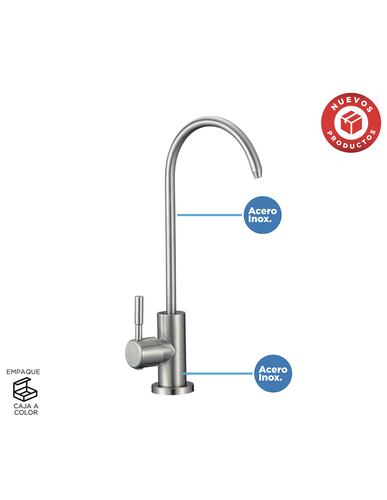 Llave Niquelada para Filtro de Agua de Acero Inoxidable.