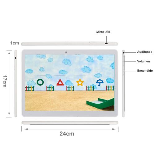 TABLET VAK 101 DECACORE 10" 64GB 2 SIMS 4G ANDROID 5MP TURBO .