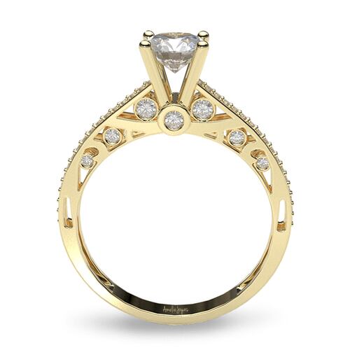 Anillo de compromiso en Oro Amarillo de 14k Amelie Joyas