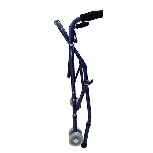 Andadera Rollator Economica De Aluminio Azul  Eko Con Asiento.