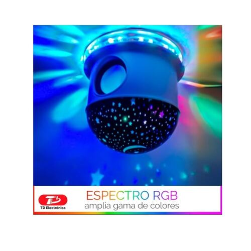 Foco Led Proyector Estrellas C/bocina Musica Bluetooth Niños 