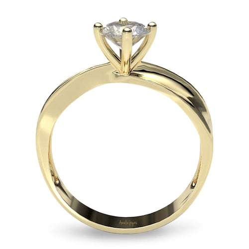 Anillo de compromiso en Oro Amarillo de 14K Amelie Joyas