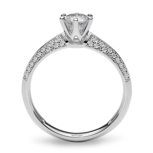 Anillo de compromiso en Oro Blanco de 14k Amelie Joyas