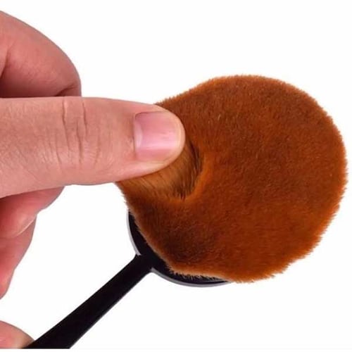 SET 10 BROCHAS OVALADAS PARA MAQUILLAJE PROFESIONAL