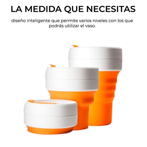 Vaso De Silicona Retráctil Reutilizable.