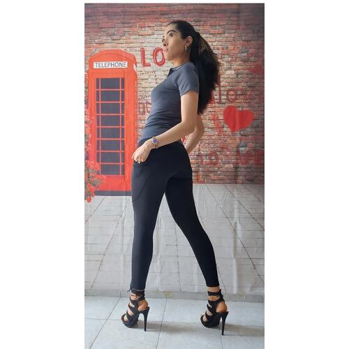 Leggins Dama Deportivo Licra Gym Con Bolsa Celular Moderno.