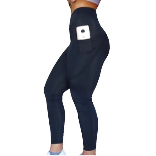 Leggins Dama Deportivo Licra Gym Con Bolsa Celular Moderno.