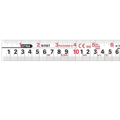 Metro-Cinta metrica Flexómetro XTRA de 5.5 m, cinta 28 mm Naranja  FF-5528 TRUPER