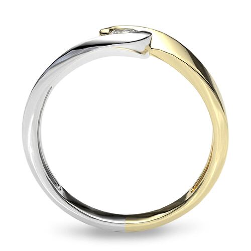 Anillo de Compromiso con 10 puntos Diamante Natural Certificado Oro 14K Amelie Joyas