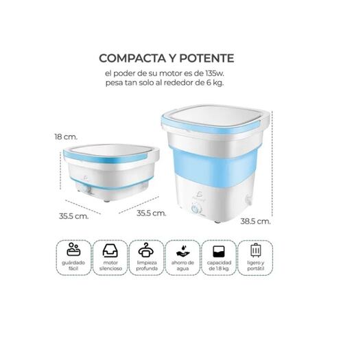 Mini Lavadora Portátil Plegable 11.5l.