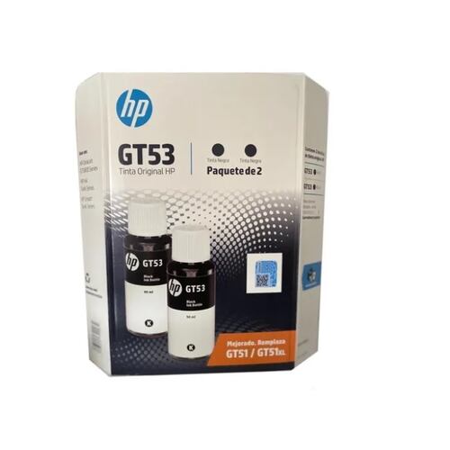  Pack 2 Botellas Tinta Negra Hp Original Gt53 Gt51 Gt51xl.