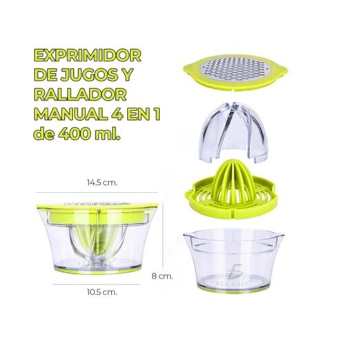 2 Exprimidores Jugo Manual Multifuncional Separador Rallador 